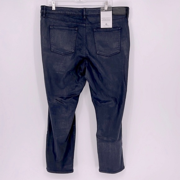 Lauren Ralph Lauren Super Stretch Mid-Rise Straight Leg Jeans Navy Size 18W New! - Picture 12 of 14